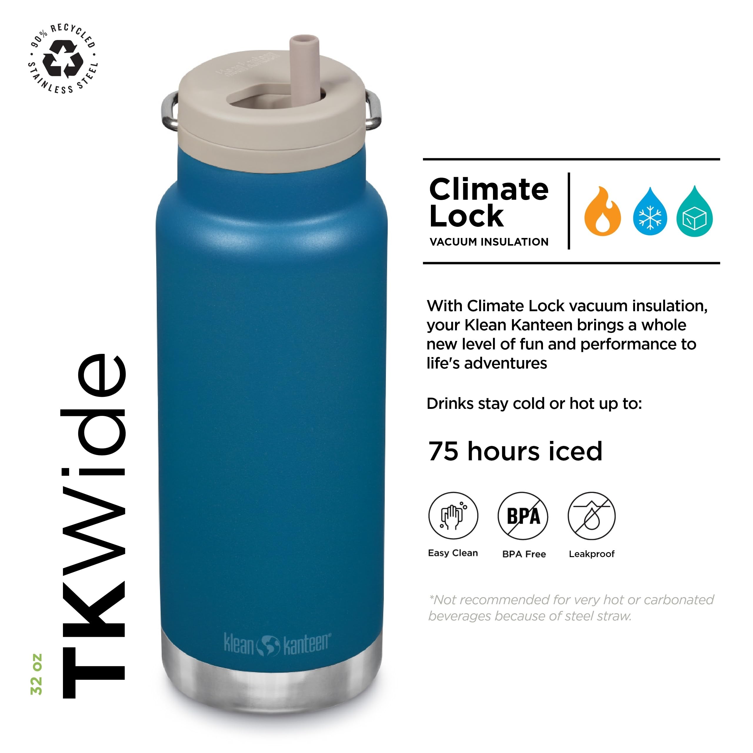 klean kanteen TKワイド 32oz2本セット Amazon.com: Klean Kanteen 32oz TKWide Insulated Water Bottle with