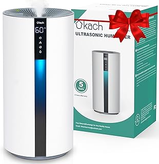 Smart Humidifiers for Bedroom Large Room, Cool Mist Humidifiers for Baby, Top Fill Air Humidifier & Essential Oil Diffuser, Sleep Mode, Humidity Setting, 12H Timer, Night Light (3.5L) White