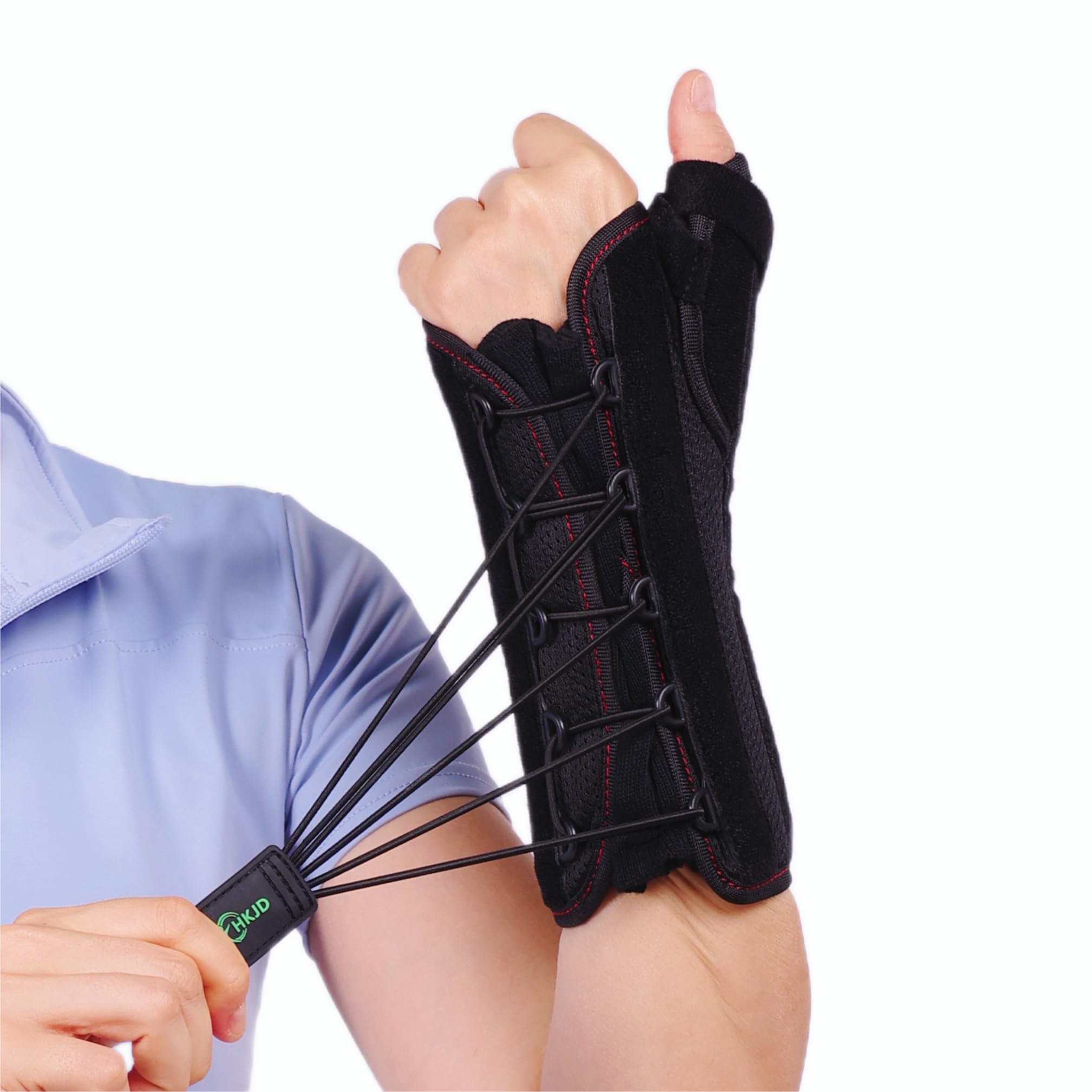 Wrist Brace with Thumb Support Black One Size Right Hand