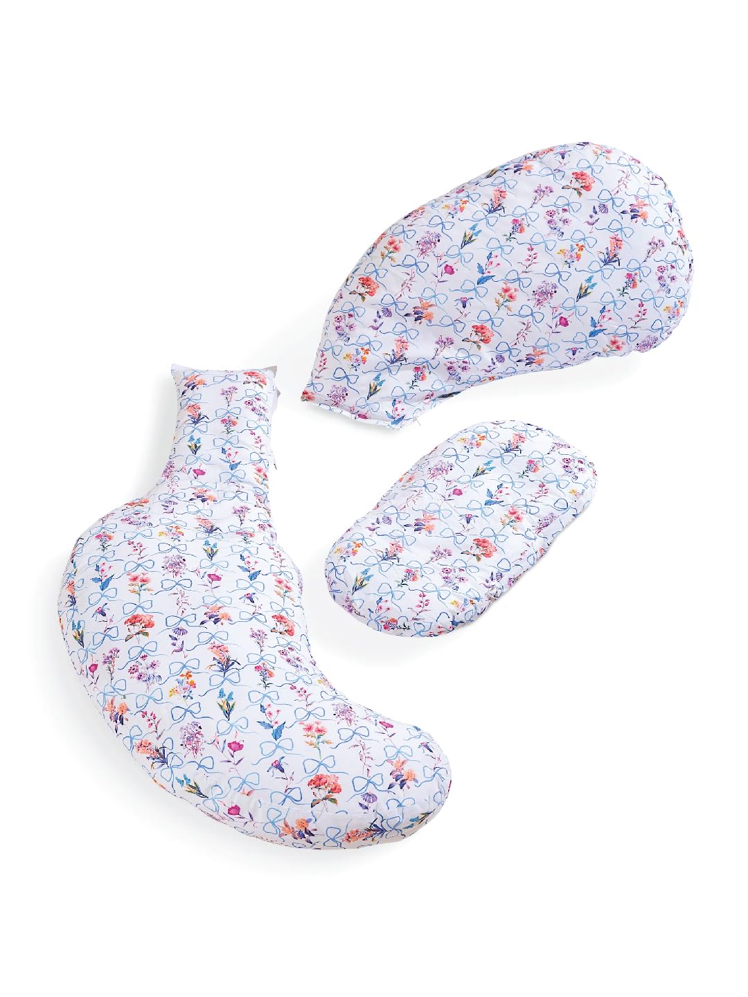 THE BABY TRUNK The Tiffany Bow Maternity Pillow | Full Body Support for Pregnancy & Nursing | Soft & Washable Cover 1