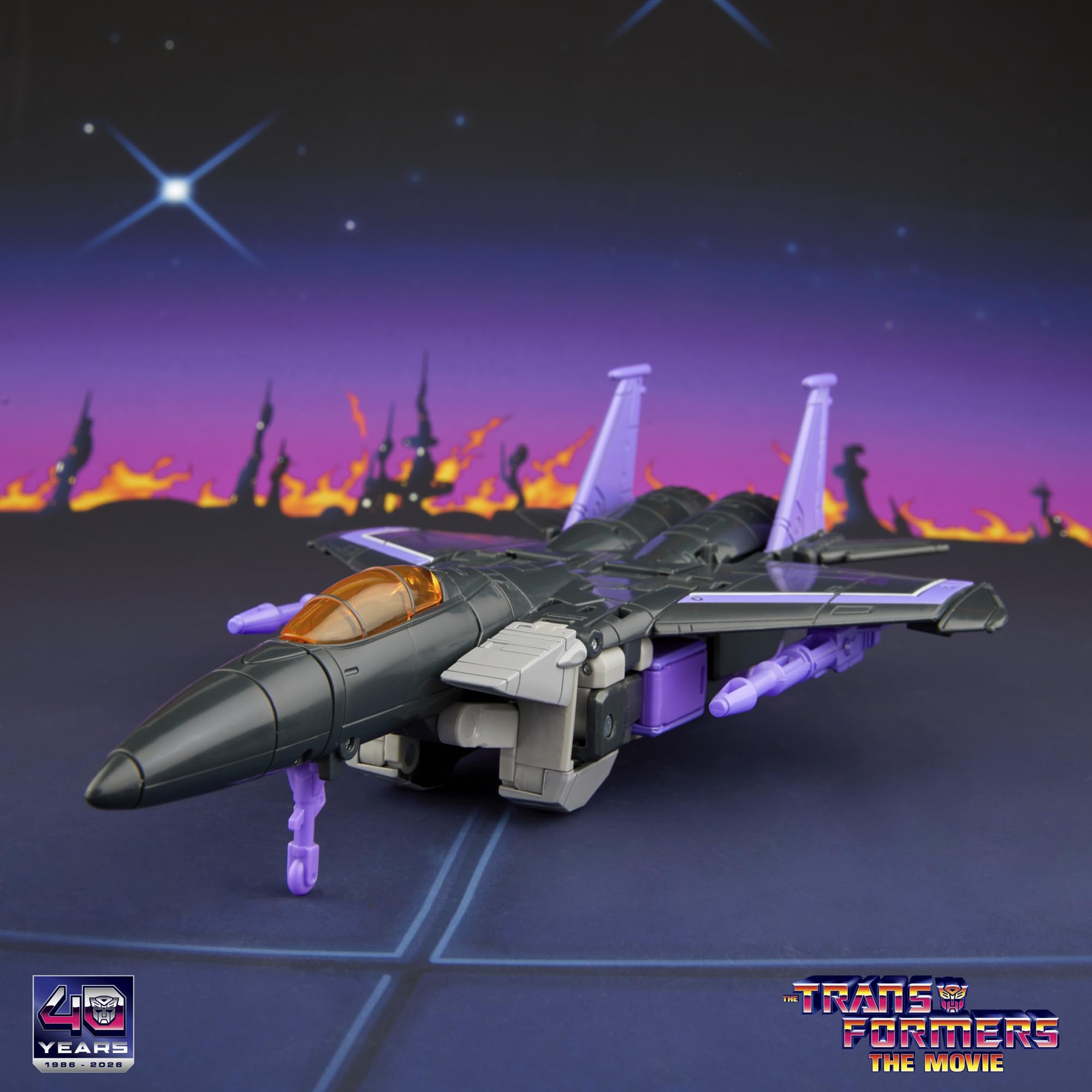 Skywarp z kolekcji Transformers Studio Series z filmu "The Transformers: The Movie", 16,5-centymetrowa przekształcająca się figurka klasy Voyager, zabawkowe roboty dla dzieci w wieku od 8 lat