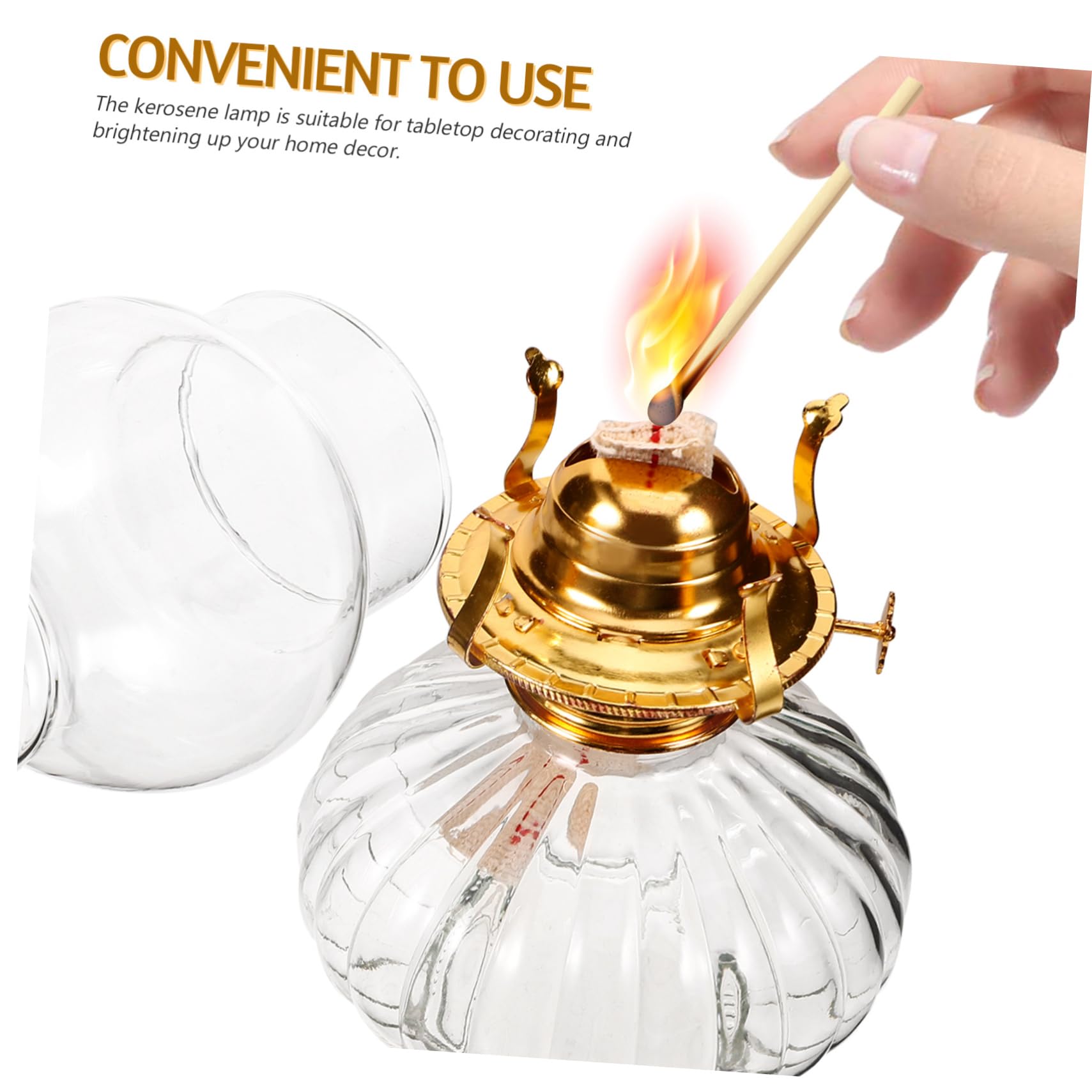 TOPBATHY Lampes À Huile Lampe À Pétrole Lampe De Nuit À Huile Vintage Bocal en Verre Lampe À Huile Décorative pour La Maison Lampe À Huile De Table Décor TOPBATHY Lampes À Huile Lampe À Pétrole Lampe De Nuit À Huile Vintage Bocal en Verre Lampe À Huile Décorative pour La Maison Lampe À Huile De Table Décor