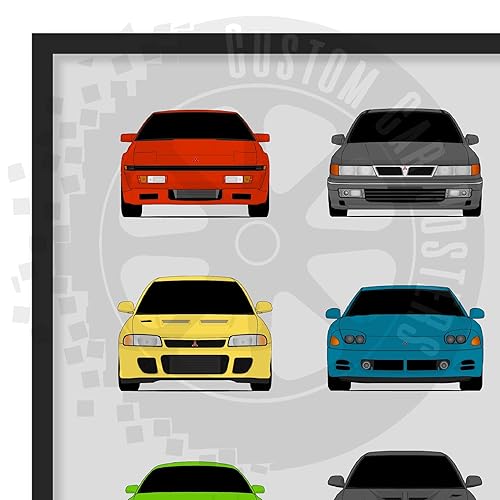 Miniatura 4 de Jeep Wrangler Generations (CJ, YJ, TJ, JK, JL) Inspired Poster Print Wall Art of the History and Evolution of the Wrangler Generations (Unframed)