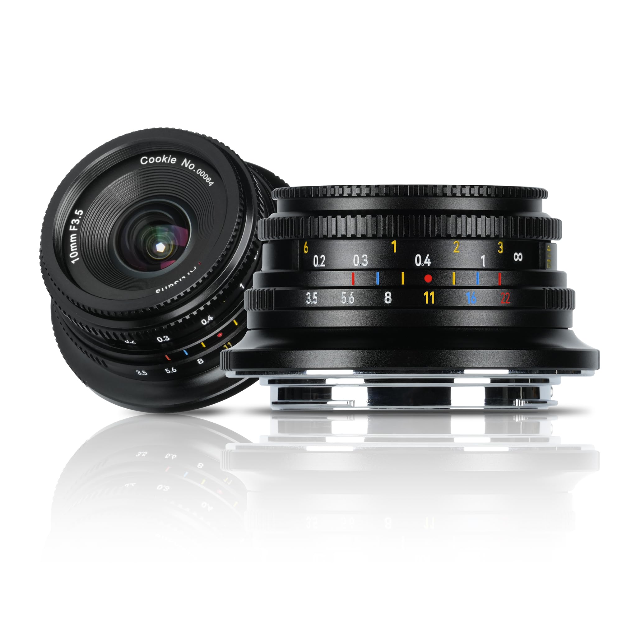 7artisans MF10 mm F3.5 obiettivo grandangolare pancake con messa a fuoco fissa per fotocamere APS-C mirrorless compatibile con Olympus e Panasonic MFT M4/3 Mount, GH/G9/GX/GF/BGH Series
