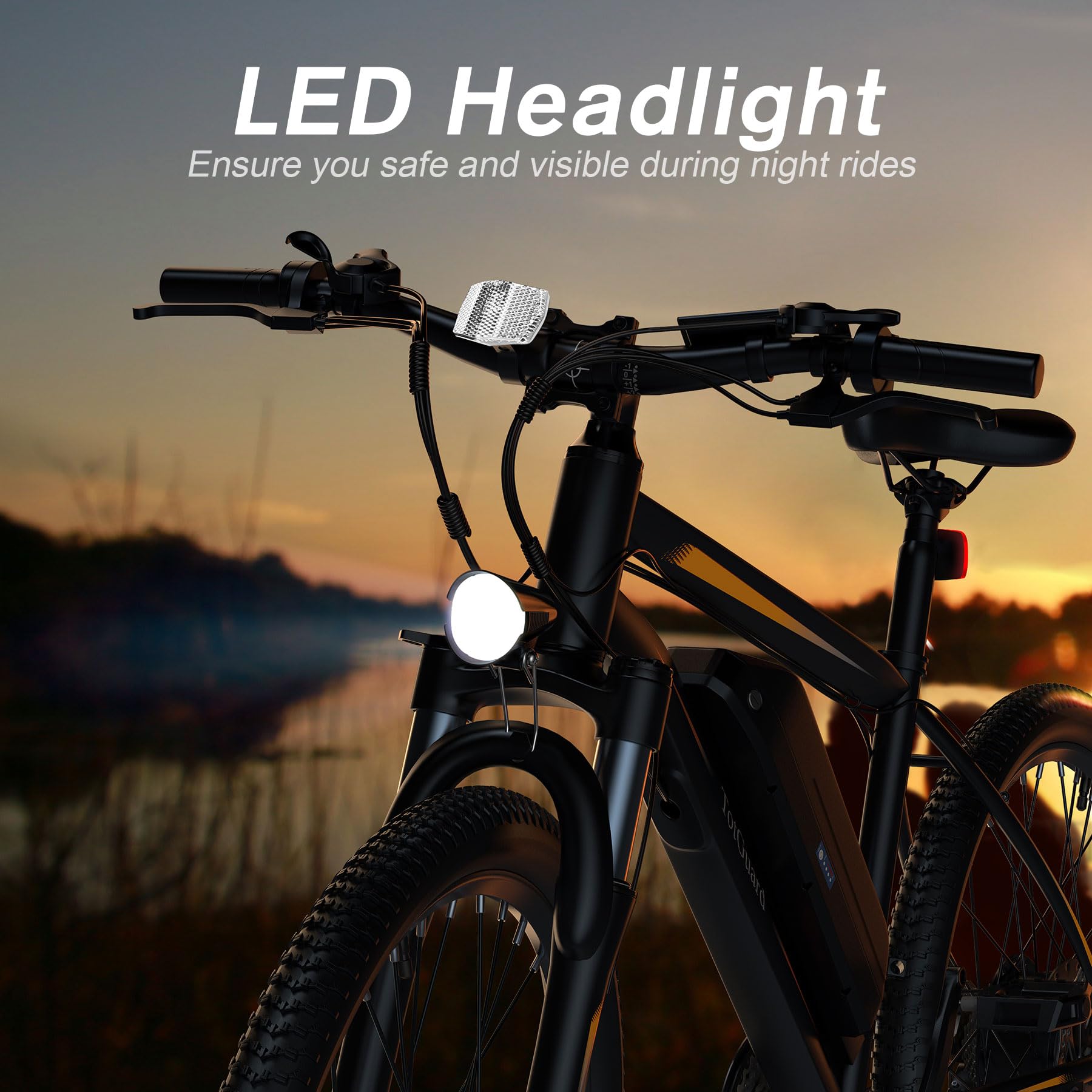 TotGuard Electric Bike, Electric Bike for Adults, 26" Ebike 700W Peak Motor, 20MPH Electric Mountain Bike with 374.4WH Removable Battery, Up to 50 Miles,Front Suspension Fork,SGS Certified to UL 2849