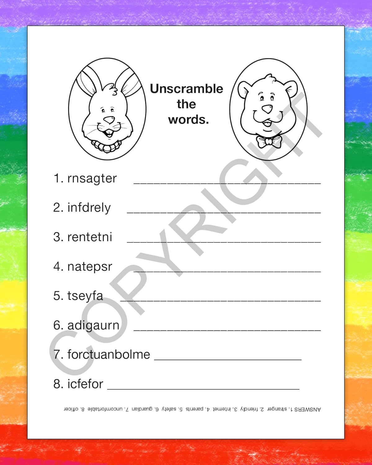 ZOCO – Stranger Danger Coloring Books (25 Bulk Pack, Without Crayons) – Kids Safety Education Activities, Games & Puzzles – Child Safety Handouts for Schools, Police & Youth Programs