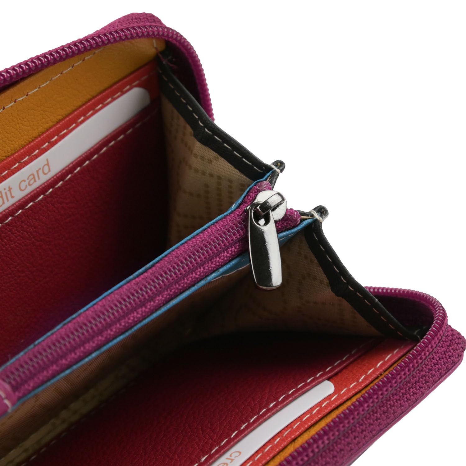Laura Biagiotti, Portafoglio Donna in Vera Pelle, Piccolo Con interno Multicolore e Scatola Regalo