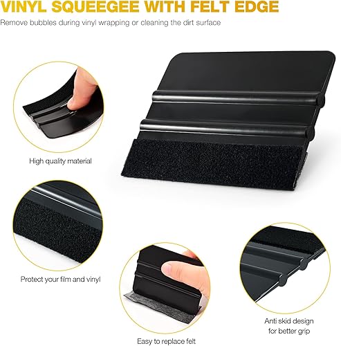 Miniatura 2 de Gomake Juego de herramientas de envoltura de vinilo, kit de tinte de ventana, espátula de goma pequeña, kit de aplicación de tinte de ventana de