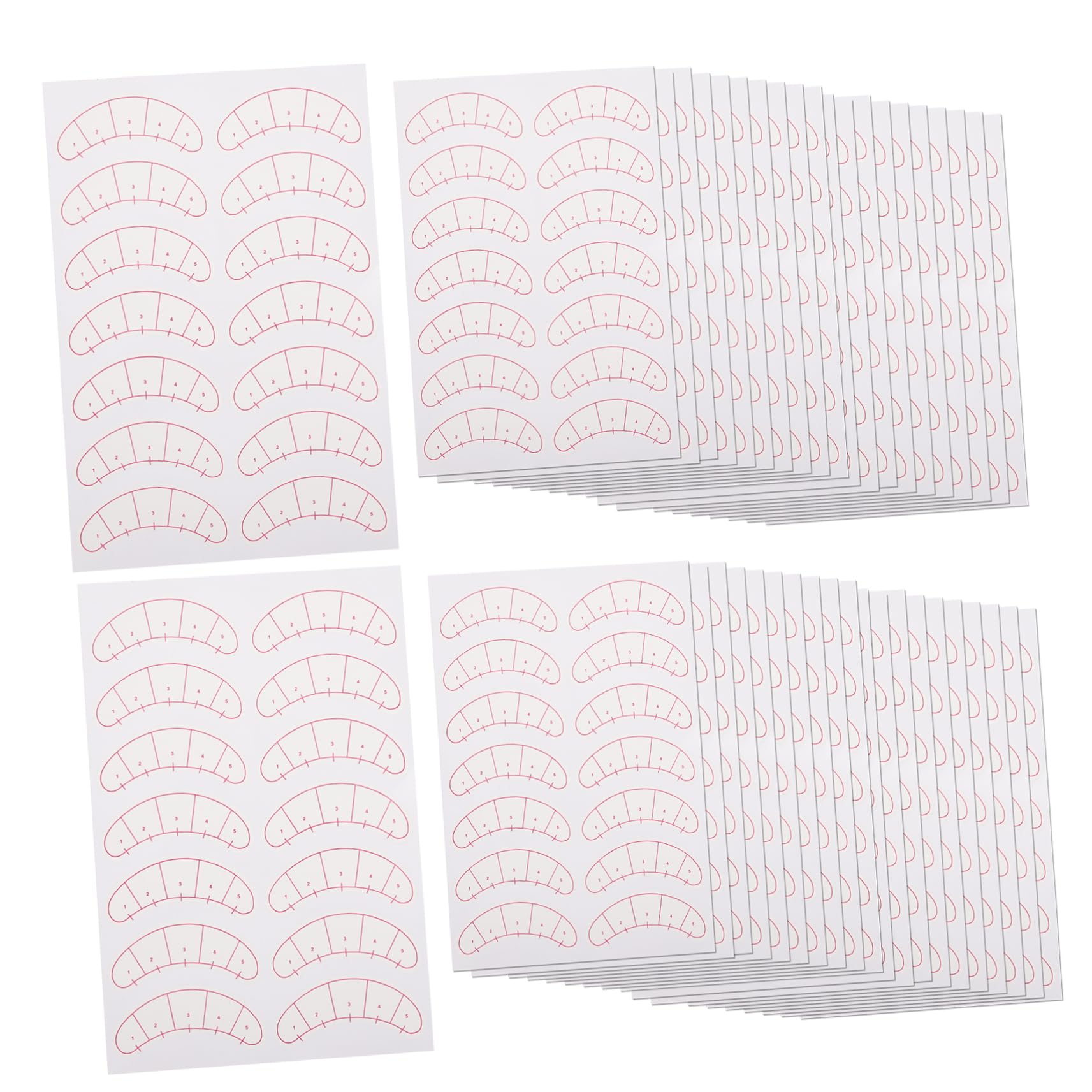IWOWHERO Eyelash Pads for Lash Extensions 3 Pack Lash Mapping Chart Stickers Eyelash Grafting Positioning Tapes for Makeup