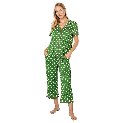 Kate Spade New York Short Sleeve Cropped PJ Set Women