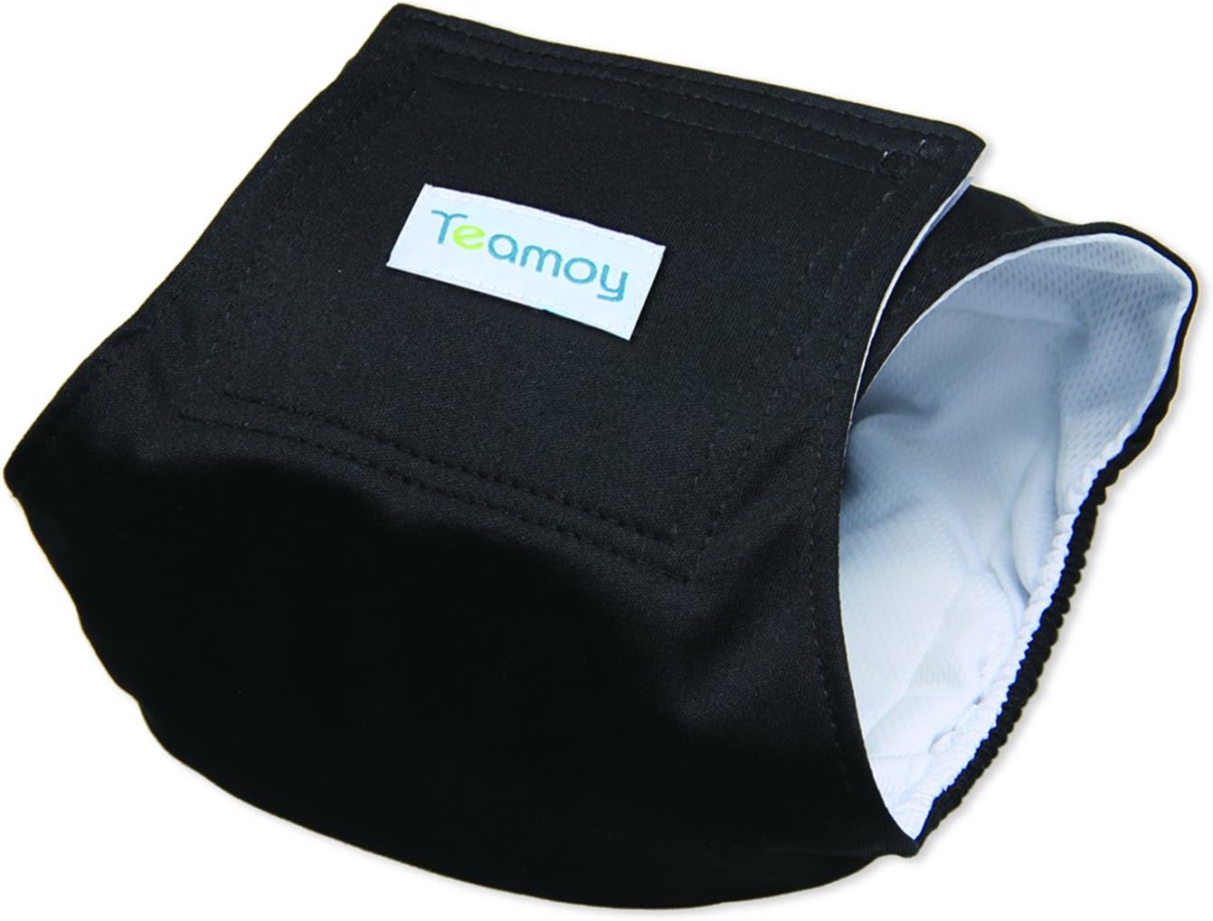 Teamoy 3 Pack Male Dog Diaper Wrap, Washable Puppy Belly Bands, Super-Absorbent and Comfortable(XL,25"-29" Waist, Black)