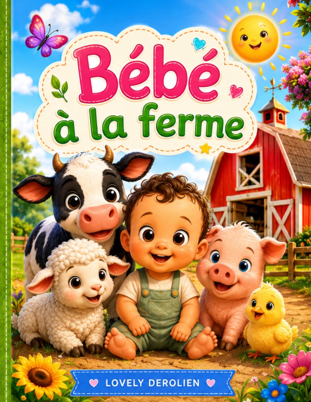Bébé à la ferme: Livre de coloriage pour enfants de 3 à 6 ans