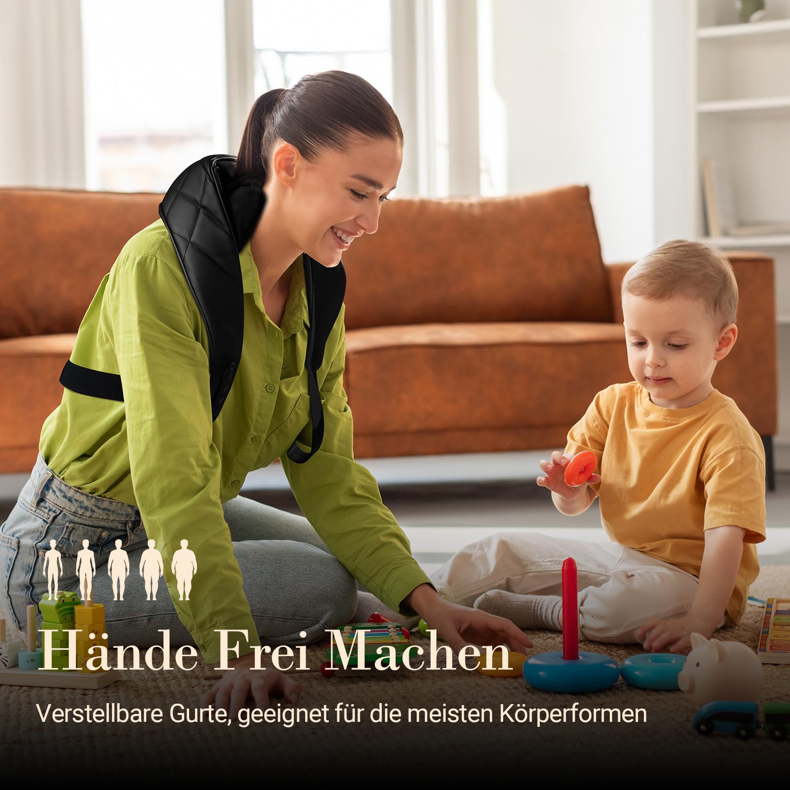 CuPiLo Kabelloses Shiatsu-Nackenmassagegerät mit Wärme, Freihändig Tragbar | 4D Shiatsu-Tiefenmassage wie echte Hände, 5-Zonen-Wärme, 3 Modi, 3 Intensitäten, Auto-Off, Ideal als Geschenk