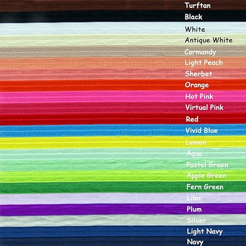 Miniatura 2 de DIY PARK Banda de satén elástica de 5 yardas, 58 pulgadas, de color liso, con banda de satén, encaje para bebé, ribete de costura (bronceado)