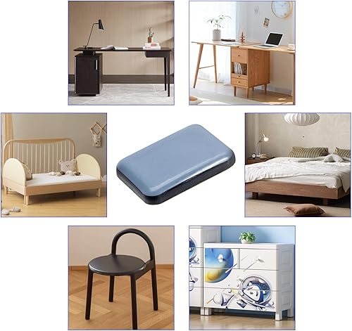 Miniatura 6 de 24 Pcs Self-Adhesive Teflon Furniture Sliders, 35mm x 25mm Rectangle Stick Furniture Glides,Furniture Carpet Moving Pads for Protects Floor