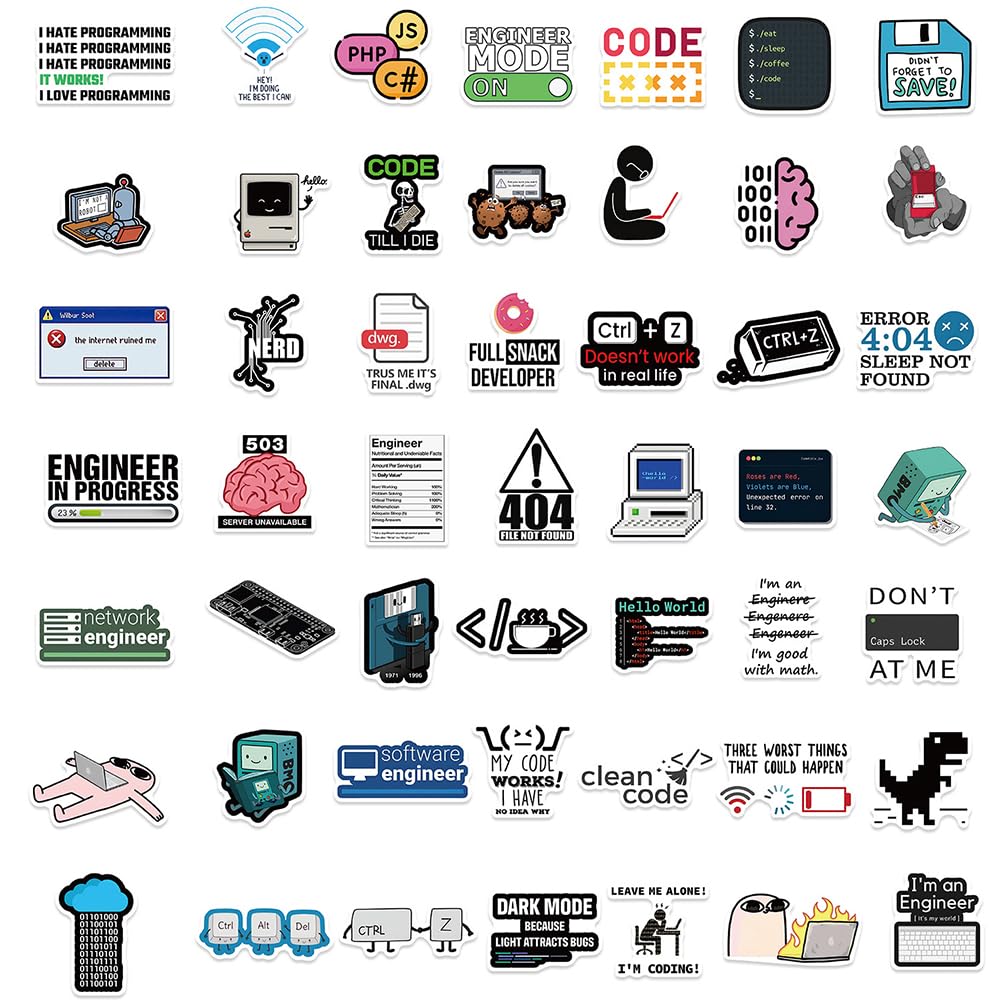 2 x 50 stuks programmeerstickers, programmeerstickers