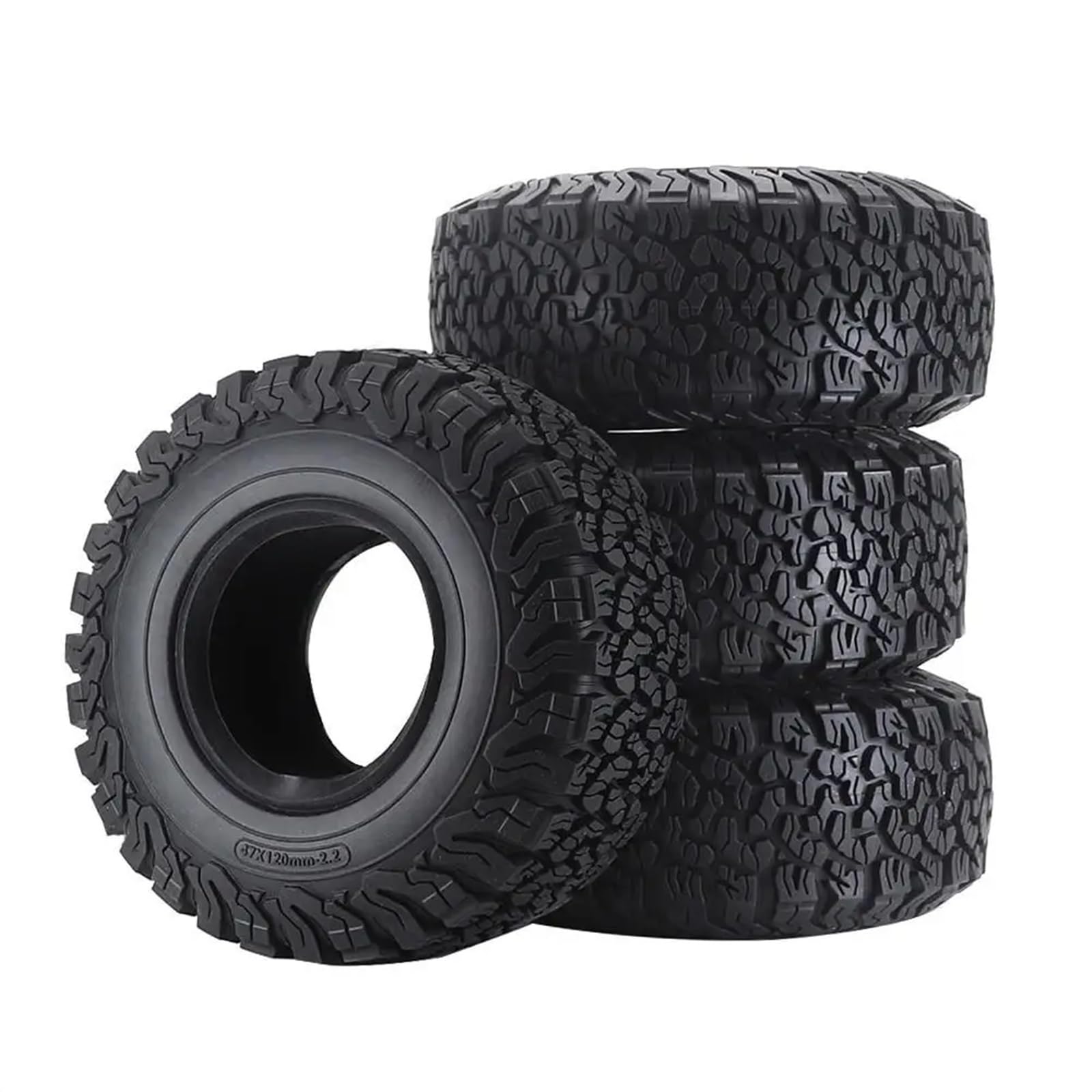 Neumático RC para Redcat para Scx10 para Axial 90046 para Traxxas para Trx4 para Trx6 D90 para Rgt Tf2 1/10 2, Pulgadas 120mm Neumáticos Goma Coche Trepador Control Remoto