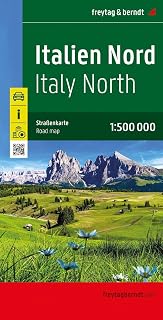 Italy North, street map 1:500,000 (English and French and German and Italian Edition)