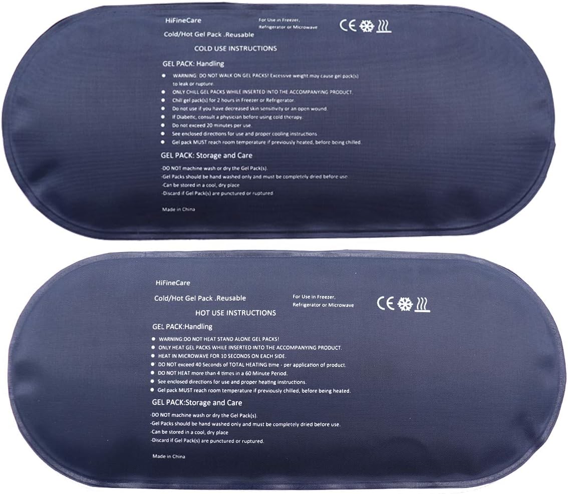 Pain Relief Flexible Ice Pack for Injuries Hot & Cold Therapy Reusable Gel Pack/Heat Wrap - Great for Back, Waist, Shoulder, Neck, Ankle, Knee and Hip (Type A)