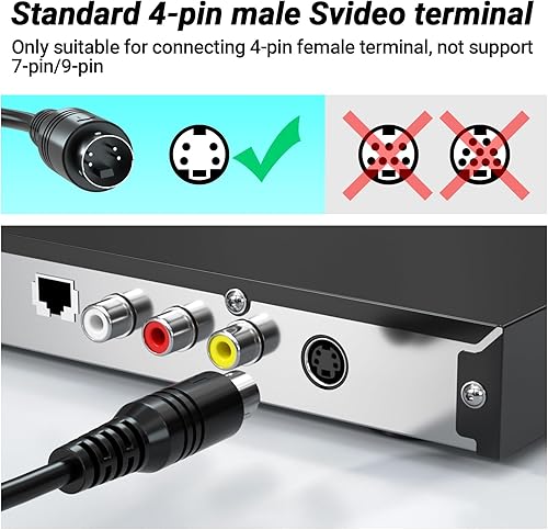 Miniatura 5 de Convertidor RCA Svideo a HDMI, soporte 4 316 interruptor de relación de aspecto 9, interruptor de salida HDMI 720P1080P, convertidor S-video AV RCA