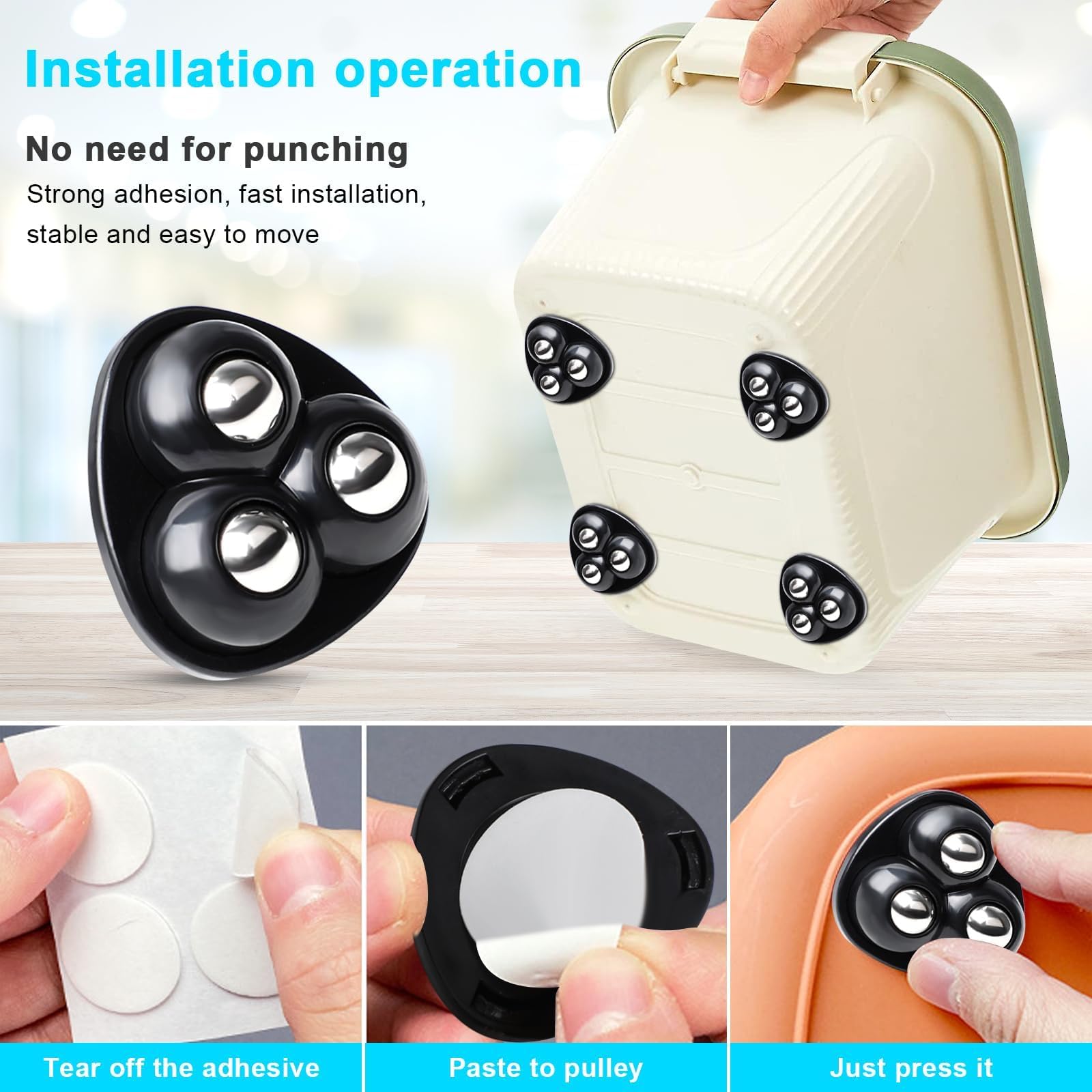 Mini Rotelle Mini Ruote Per Spostare Mobili Set 16 Ruote Girevoli Autoadesive Mini ...