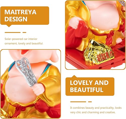 Miniatura 4 de Maitreya Buda Adornos Decoración del Hogar Decoración China Tablero de instrumentos Maitreya Buda Estatuilla Estatuilla Maitreya Buda Figura