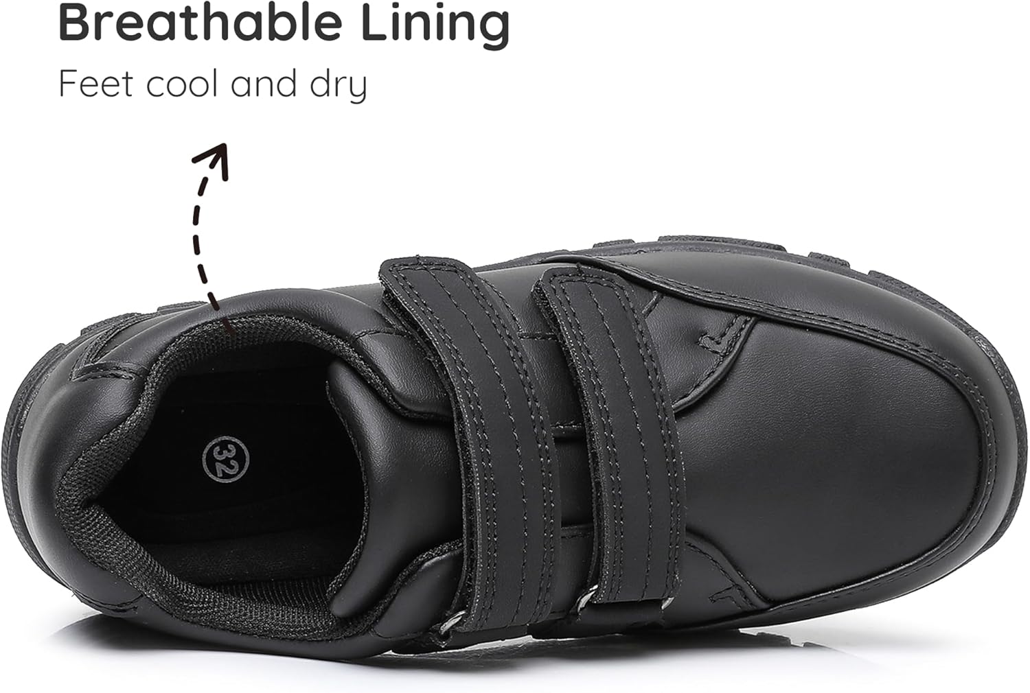 Blikcom Boys Kids School Uniform Shoes Adjustable Laces Formal Oxford Dress Shoes Loafers - Image 4