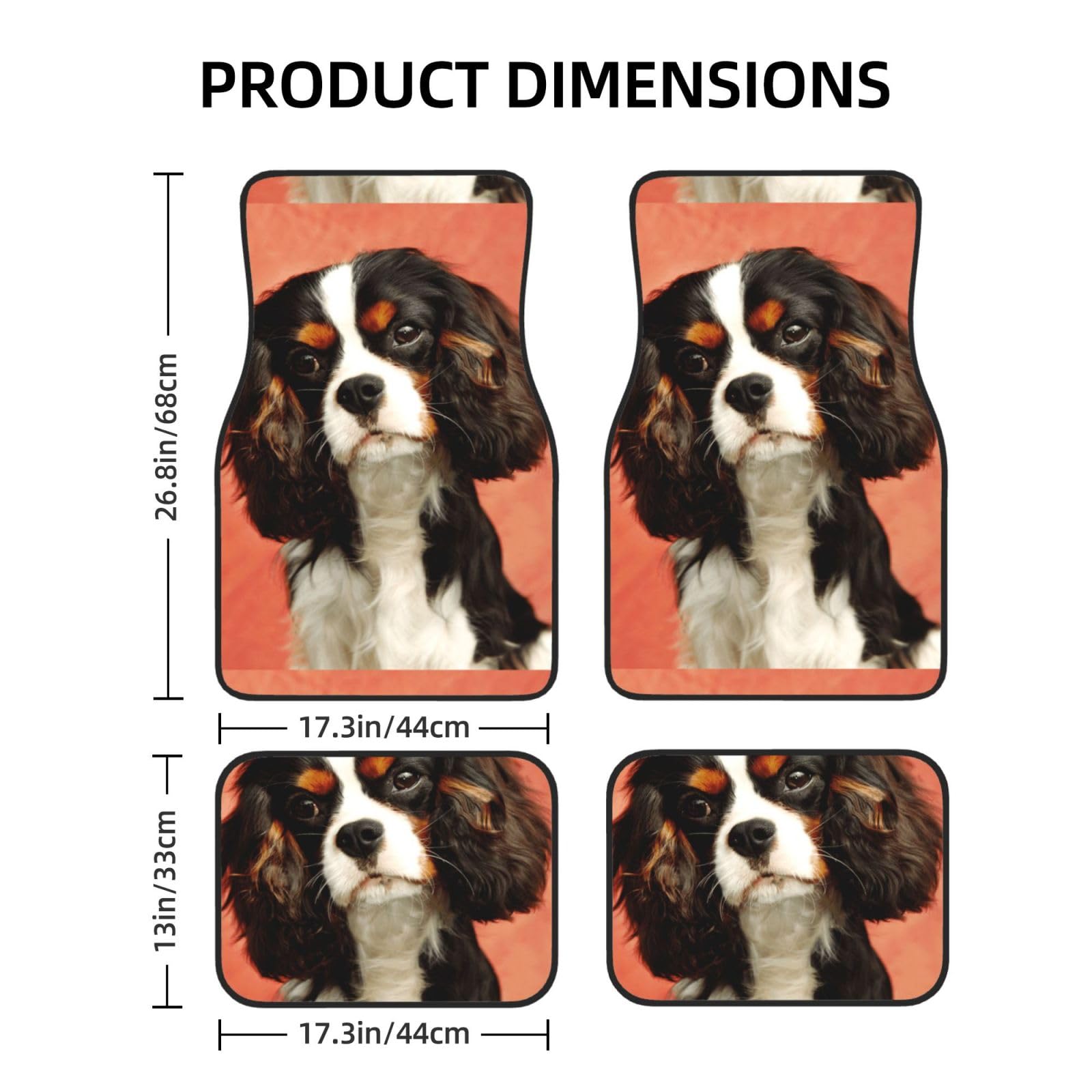 Shih Tzu Welpen mit Langen Ohren – Design, 4er-Set Auto-Fußmatten, Neopren-Fußmatten für Fahrzeuge, rutschfeste Auto-Fußmatten, Autozubehör