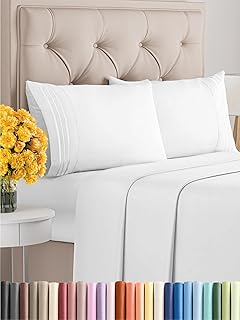 Sponsored Ad - Queen Size 4 Piece Sheet Set - Comfy Breathable & Cooling Sheets - Hotel Luxury Bed Sheets for Women & Men...