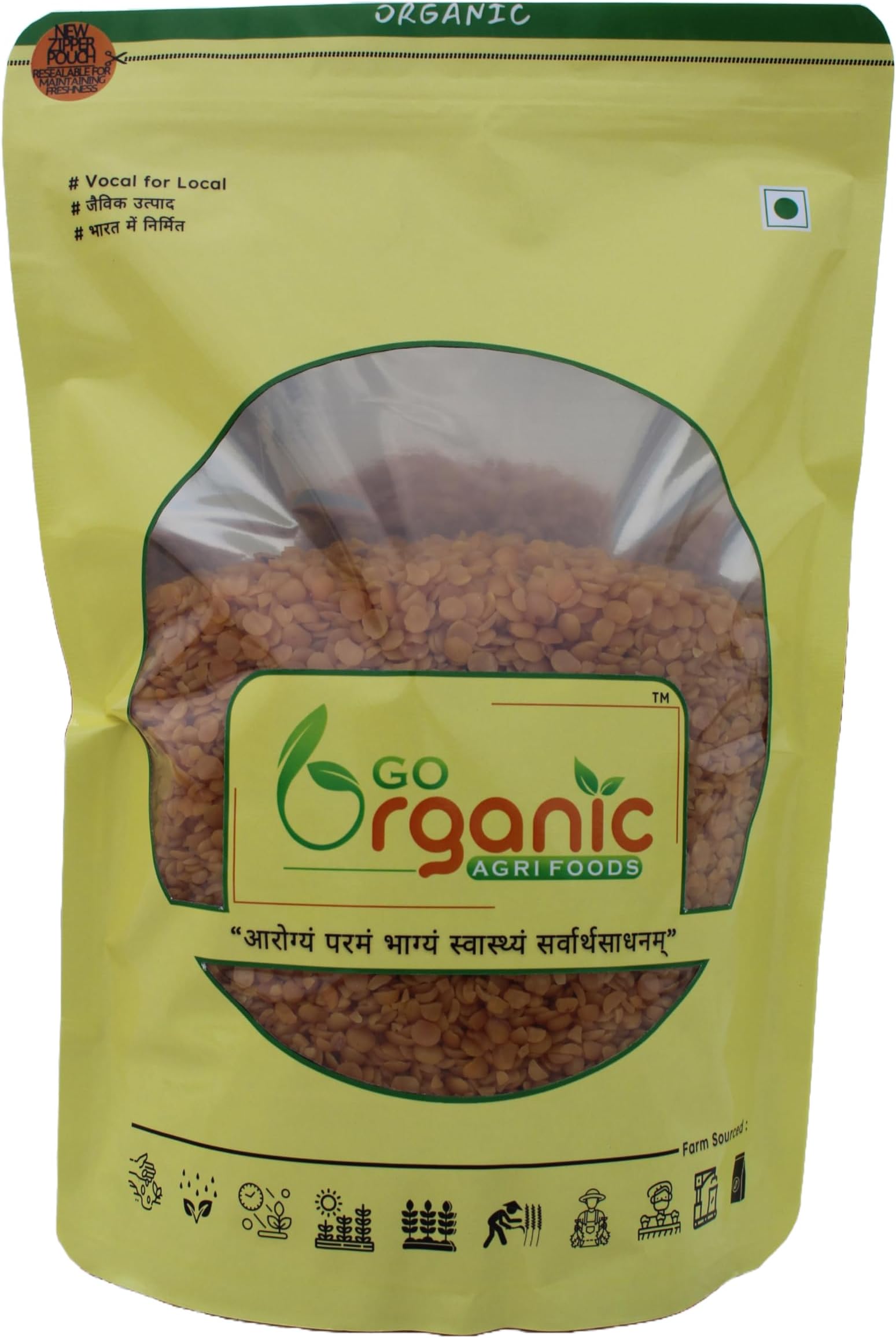 Go Organic AGRI FOODS, Premium Toor Dal Unpolished, 1kg