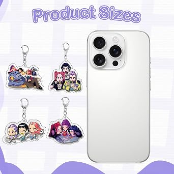 11Pcs K-POP Keychains, H-Hunters Double-Sided Anime Keyring, Acrylic Character Keychain for Kids Adults Collectors