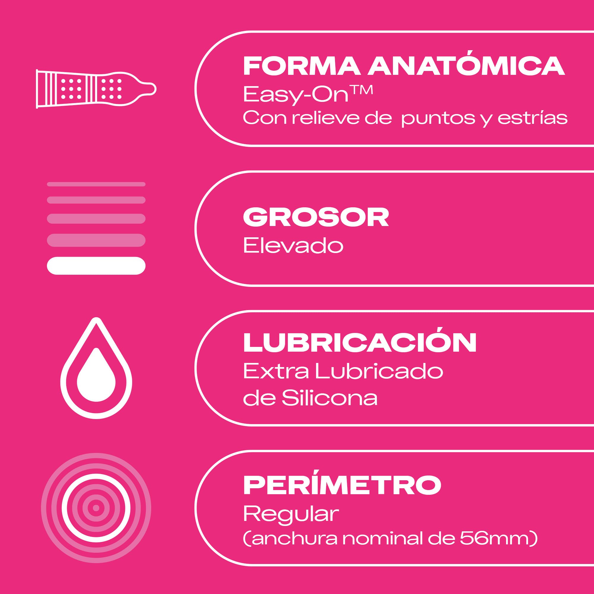 Durex Preservativos Dame Placer, Con Puntos y Estrías, Extra Lubricados,Forma Easy-On, 96 condones