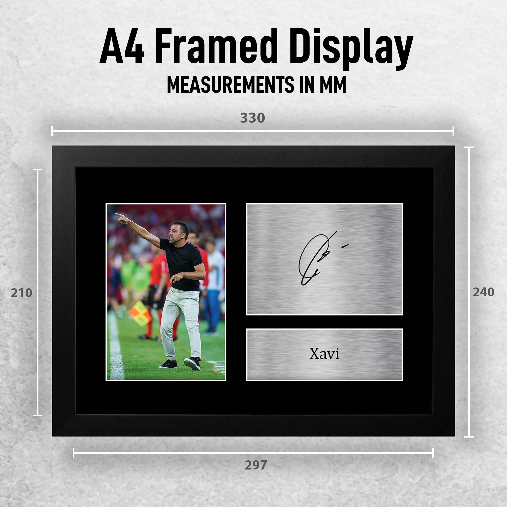 Xavi Hernández Photo imprimée autographe du joueur de football Barcelone Espagne Format A4