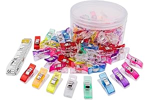 100-Pack Premium Sewing Clips with Tape Measure