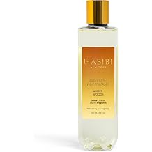 H HABIBI Hydrating Body Wash for Women and Men, Moisturizing Shower Gel 200 ml 6.8 fl oz, Luxury Body Wash with Warm Amber Woods Scent, Gentle Body Wash for Sensitive Skin, Made in USA.