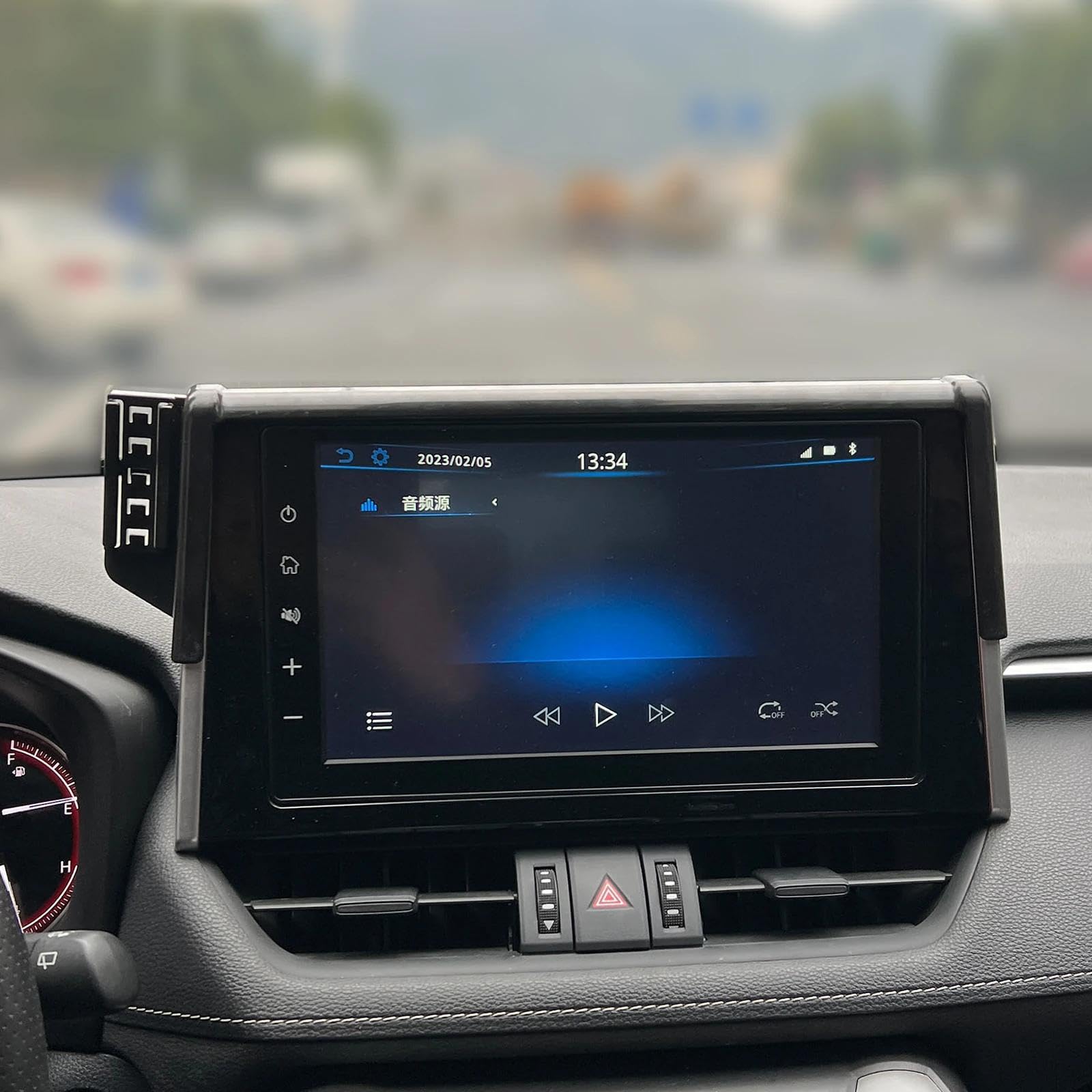 Uchwyt Samochodowy na Telefon dla Toyota RAV4 XA50 2019-2022, uchwyt samochodowy na telefon komórkowy, stojak na nawigację GPS (ładowanie srebrny)