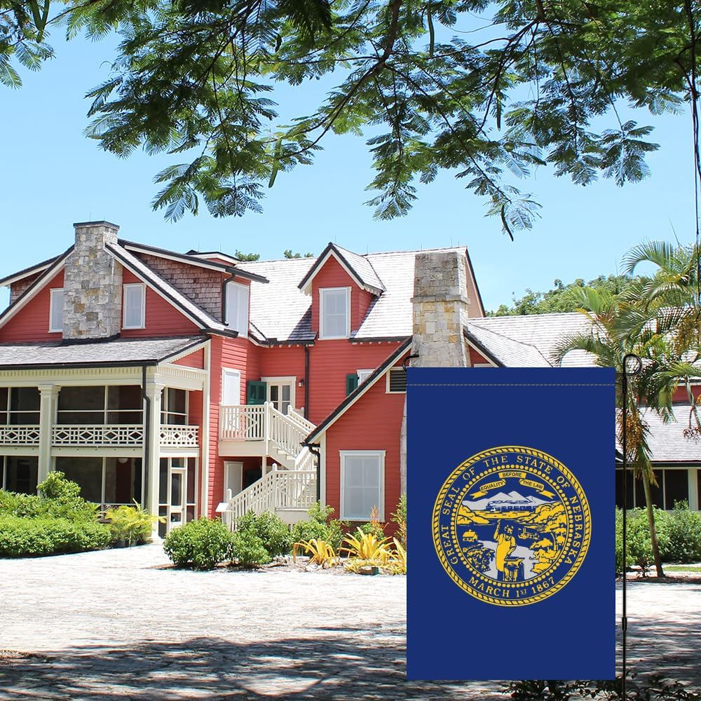 Nebraska State Garden Flag 12x18 Double Sided Nebraska Flags with Vivid Color for Yard Lawn Decoration, State Flag for Outdoor Indoor House Decor - Image 5