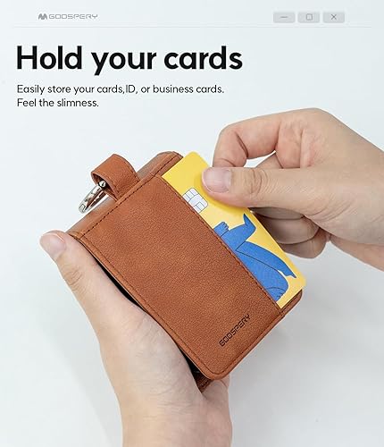 Miniatura 4 de GOOSPERY Agenda básica compatible con Samsung Galaxy Z Flip 5, tarjetero, almacenamiento de bolsillo, piel sintética de alta calidad, funda tipo