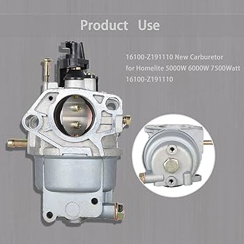 Amazon.com: 16100-Z191110 New Carburetor for Homelite 5000W