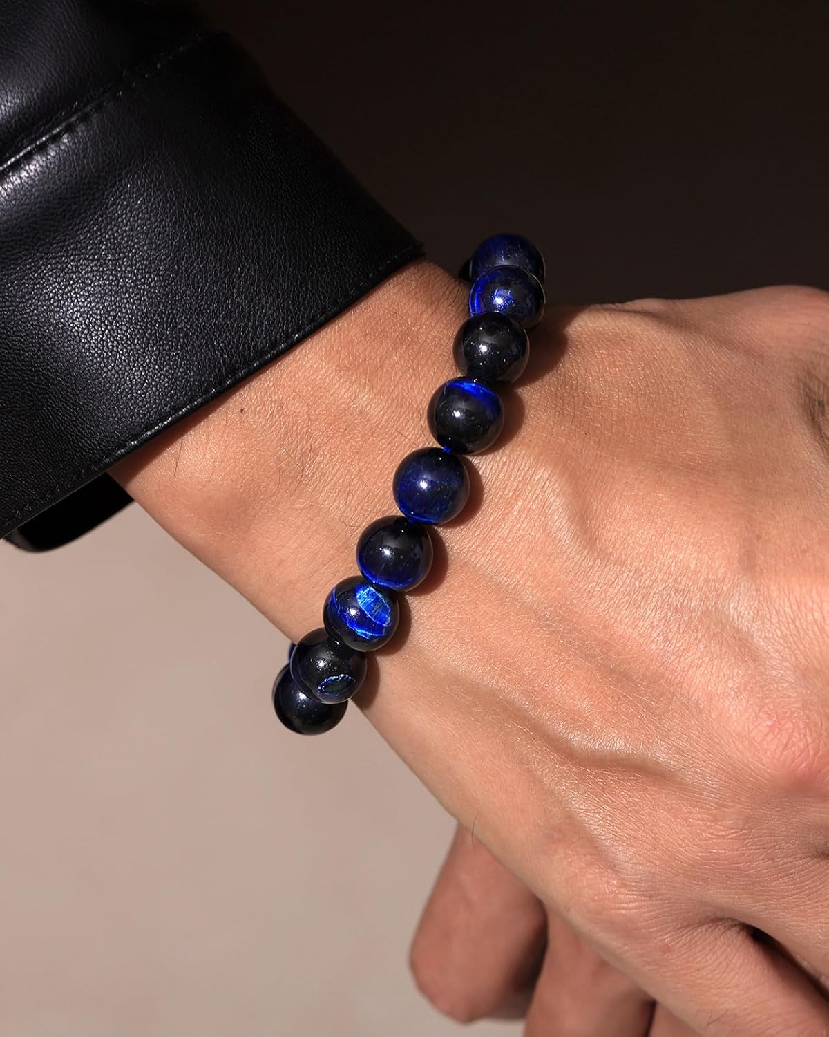 12mm Round Beads Gem Semi Precious Gemstone Beaded Bracelets Spiritual Crystals Unisex Stretch Bracelets for Women and Men 7 Inches - Image 2