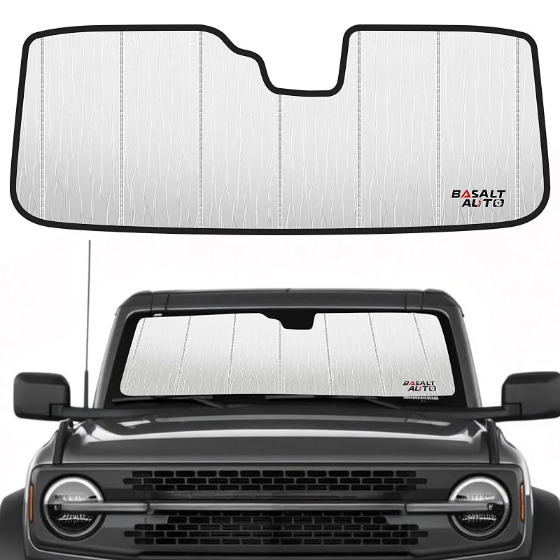 Protetor Solar Dobrável para Para-brisa Ford Bronco 2021–2025 BasaltAuto com Bolsa