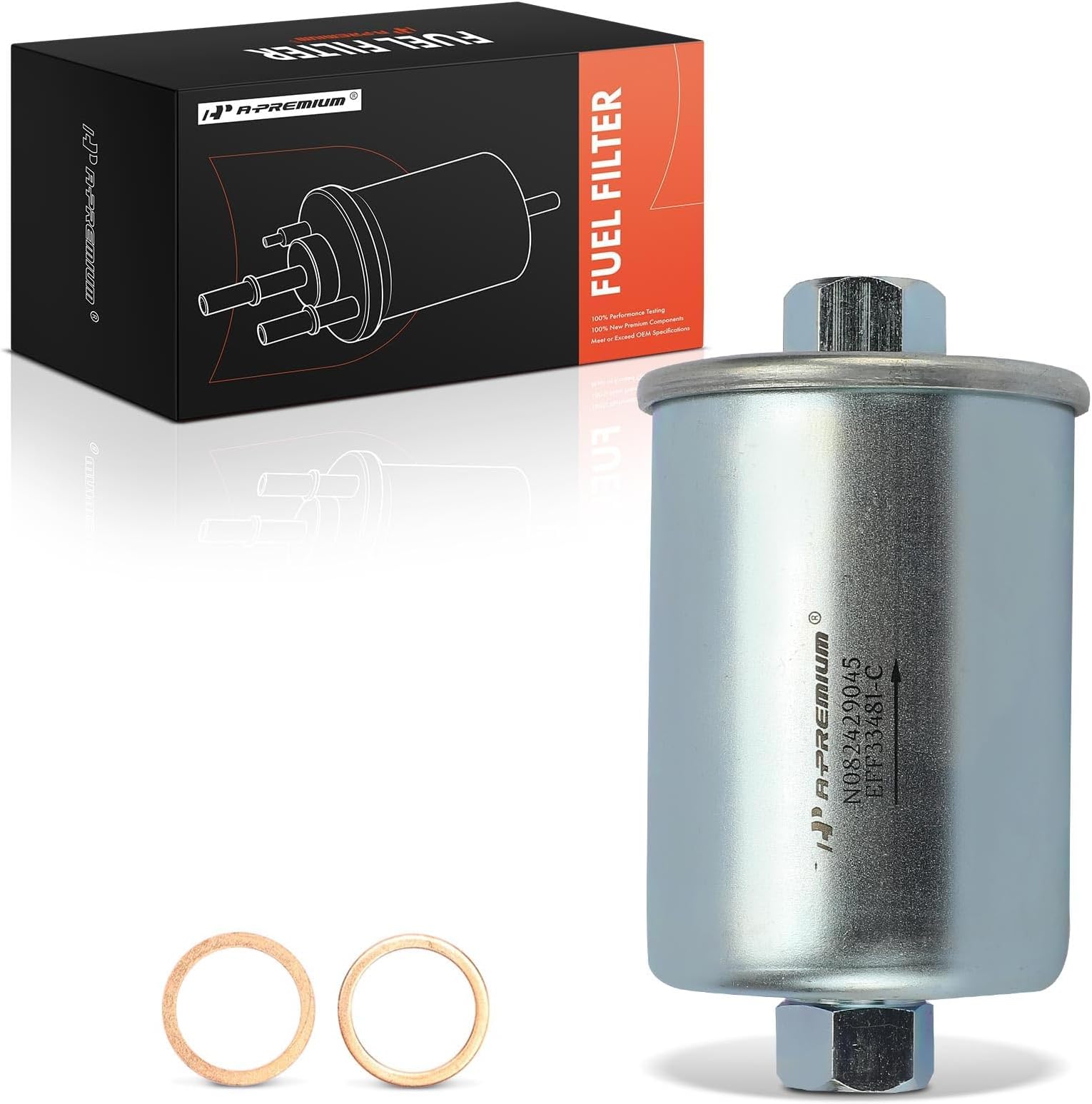 A-Premium Fuel Filter Compatible with Chevrolet Silverado 1500 1999-2005, Silverado 2500 2000/2002, Camaro, Suburban & GMC Sierra 1500 1999-2003, Yukon & Cadillac Escalade & Buick Regal & Land Rover