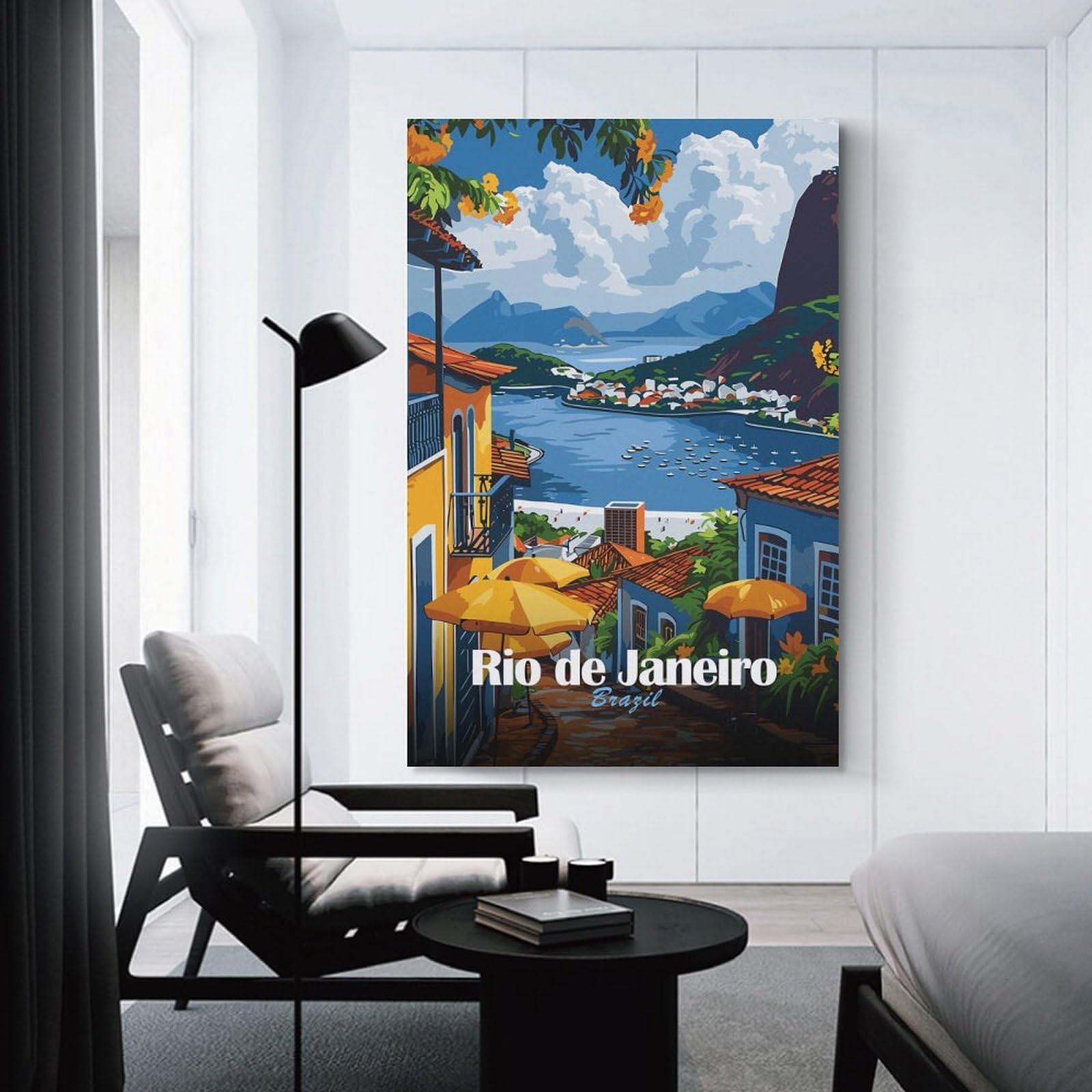 Junmoney Rio De Janeiro, Brazil Travel Hanging Wall Art 20x30inch(50x75cm), for Bedroom Walls, Guest Spaces Or Lounges, Home Artwork with A Soft Interior Feel