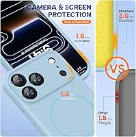 Vista 355 de Miracase - Funda diseñada para iPhone 13 Pro Max con protector de pantalla, [forro interior de microfibra suave antiarañazos], funda protectora
