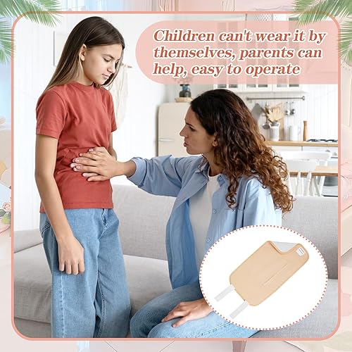 Miniatura 6 de Preboun Paquete de 3 unidades de aceite de ricino orgánico para niños, almohadillas de compresión de aceite de ricino de franela con correa