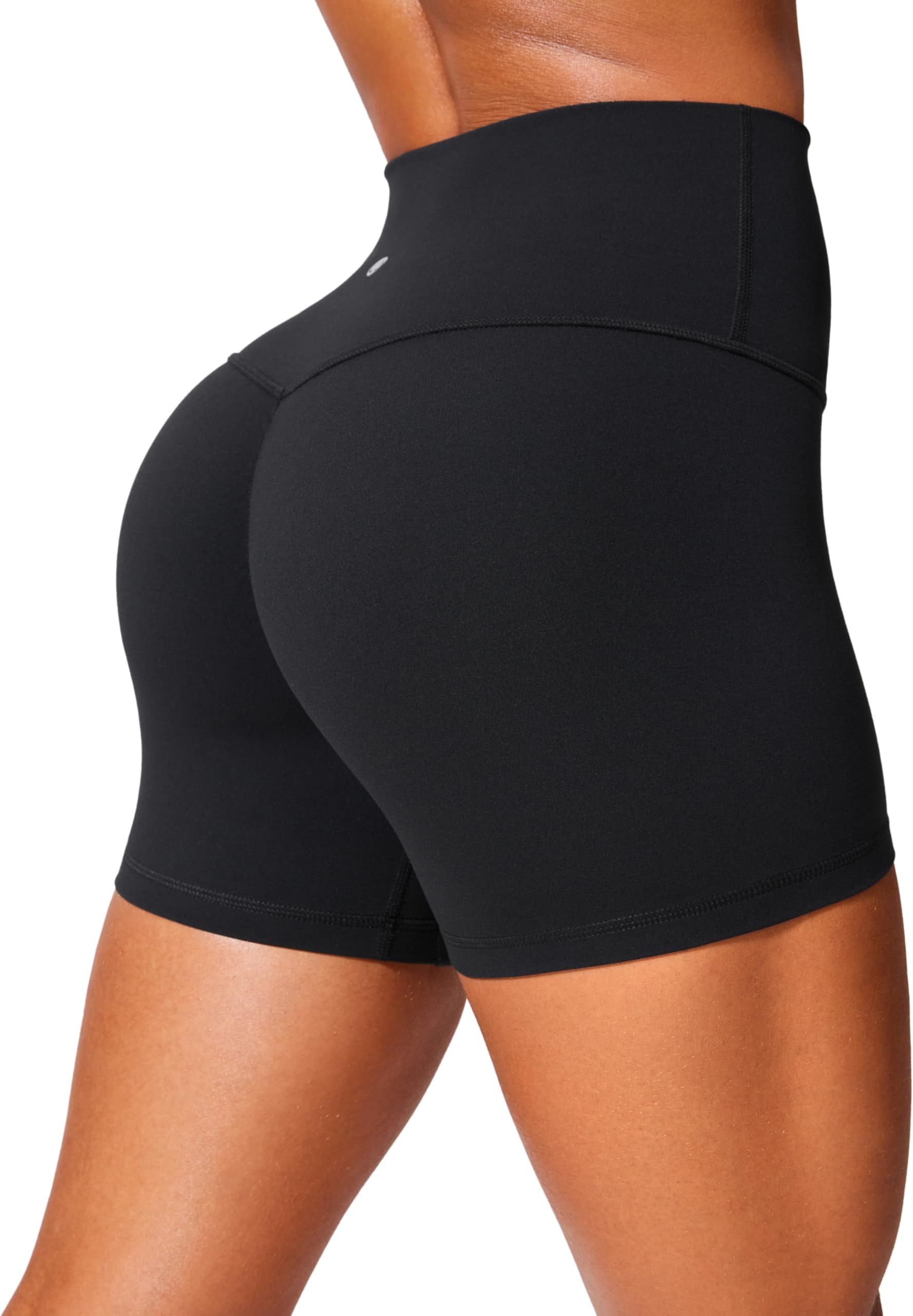 CRZ YOGA Secretsculpt Womens Butterlift High Waist Scrunch Butt Biker Shorts 4 Inches - No Front Seam Workout Gym Booty