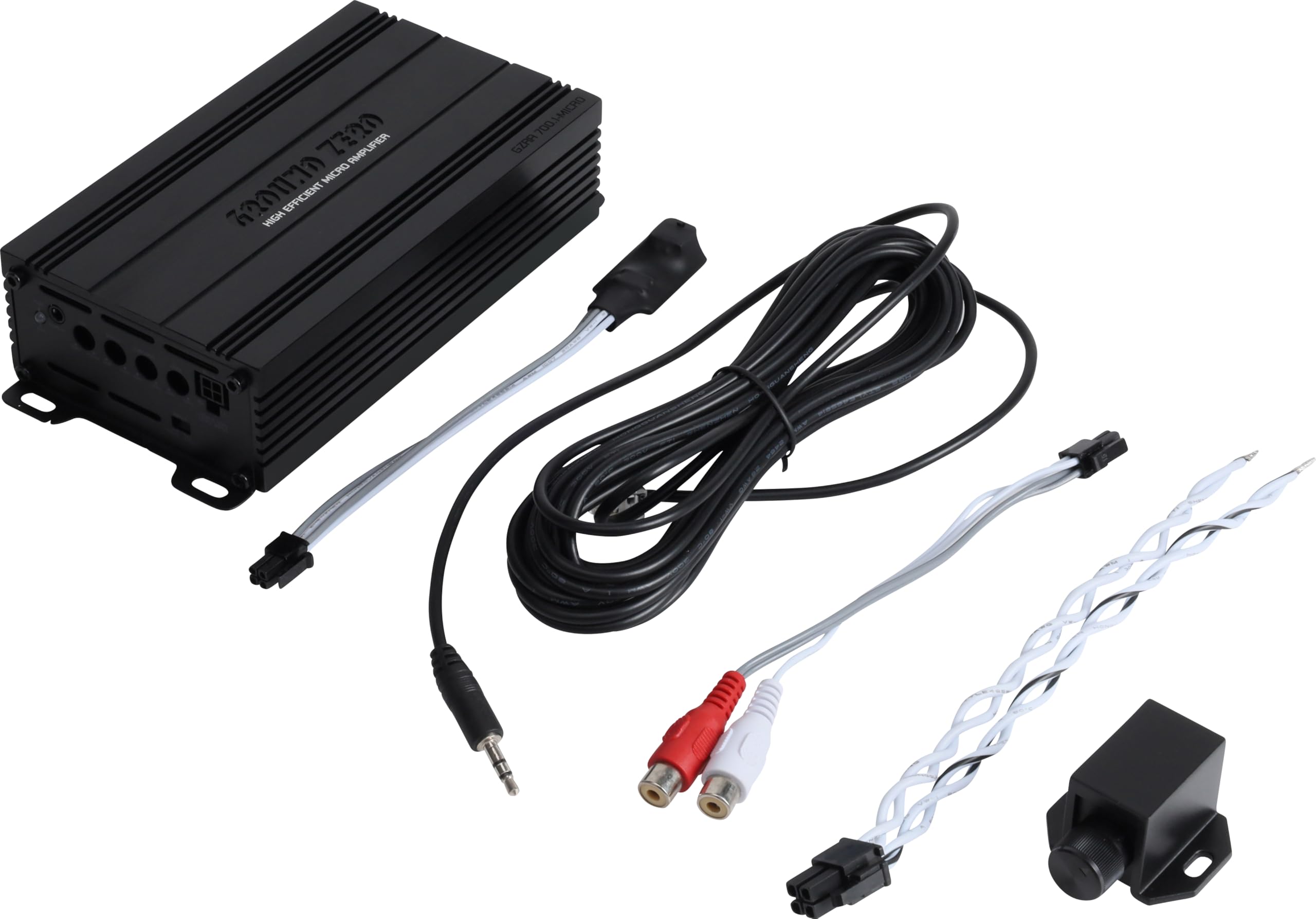 Ground Zero GZRA 700.1-MICRO Mono Class D Verstärker, 700 Watt RMS bei 1 Ohm, Kompakt Subwoofer Amplifier mit High-Level Eingang, Bass Boost und Subsonic-Filter