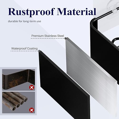 Miniatura 4 de Kitsure Organizador de ducha grande, paquete de 2 organizadores de ducha adhesivos, estantes de ducha sin taladros para ducha interior, estante de