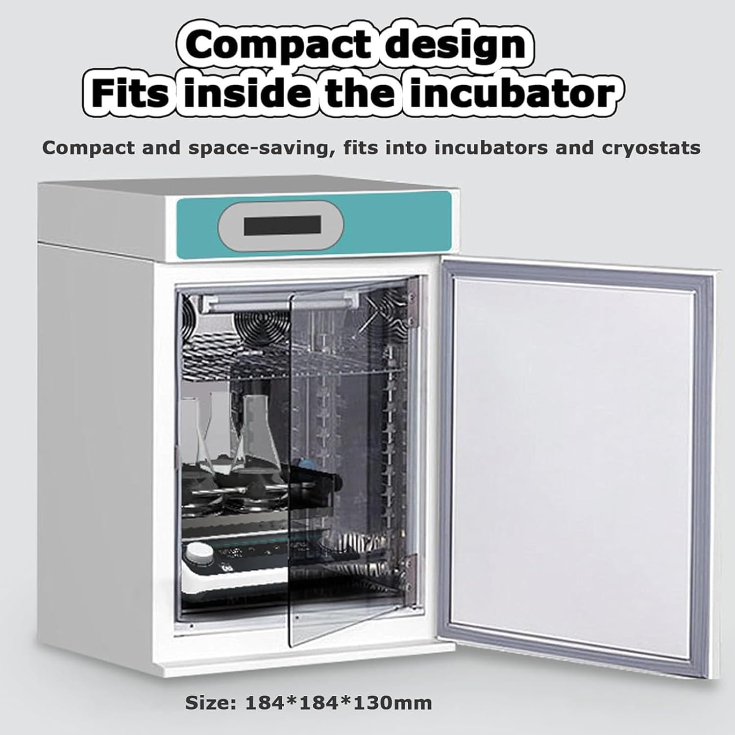 Digital Display Circular Shaker, Orbital Rotator Shaker, 10° Tilt Angle, Speed ​​Range 10-80rpm, Timing Range 1min-8h, with LED LCD Display, for Labs and Classrooms