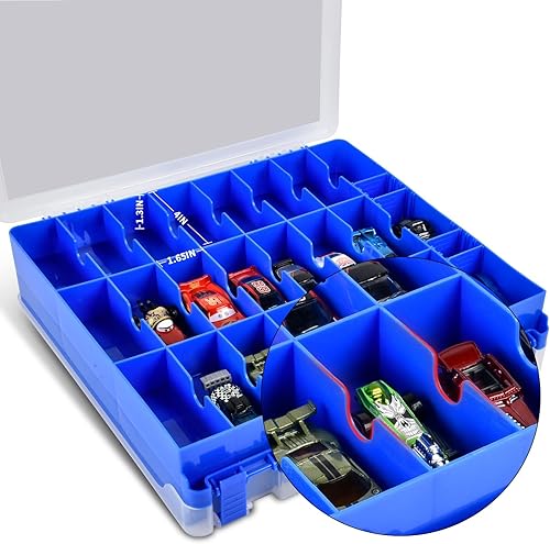 Miniatura 3 de Estuche organizador de almacenamiento de autos de juguete compatible con Hot Wheelspara autos Matchbox. Soporte de contenedor de transporte para